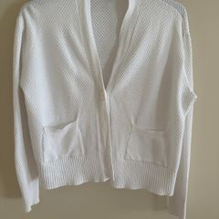 Carolyn Donnelly The Edit white cardigan Size small 36-38
