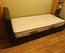 single bed frame with mattress