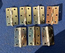 Used brass hinges