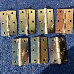 Used brass hinges