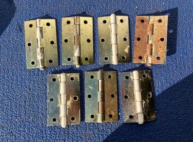 Used brass hinges