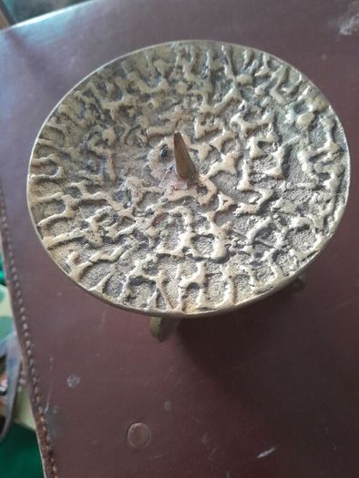 old brass candlesticks