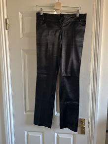 Black satin trosers
