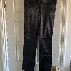 Black satin trosers