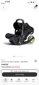 Doona I carseat & isofix & rain covers