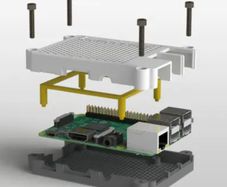 Raspberry Pi 3 Model B with modern case