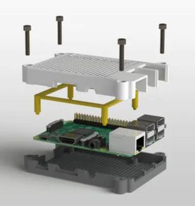 Raspberry Pi 3 Model B with modern case