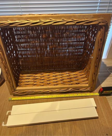 Vintage Wicker Pull-out Basket & Runners