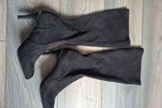 Bcbg black velvet boots