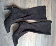 Bcbg black velvet boots