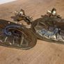 Pair Brass Wall Lights Image 3