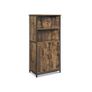 Bookcase, Book Cabinet, Office Shelf, Kitchen Cabinet with 2 Open Compartments, Adjustable Shelf in Cupboard, Multifunctional Image 3