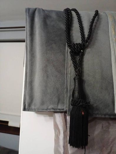 90 inch drop living room curtains with tie backs and cushion covers