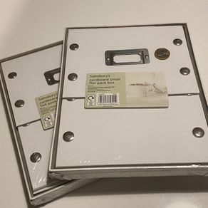 2 x Small Flat Pack Box | Cardboard and Metal