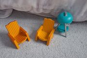 Barbie doll wooden furniture patio set