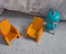 Barbie doll wooden furniture patio set