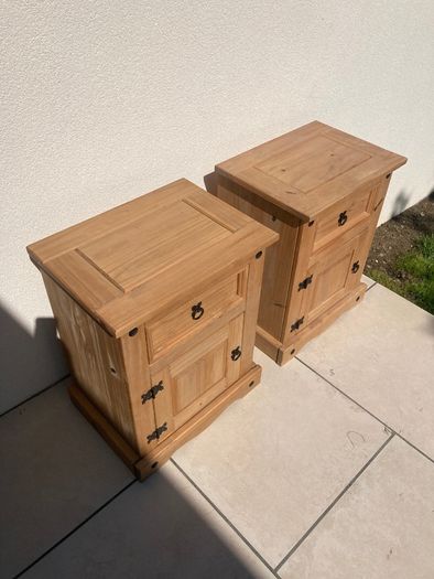 Bedside Lockers x 2 - Pine