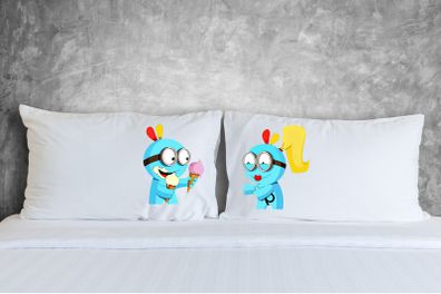 Funny Ice Cream Couple Pillowcases
