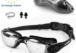 Swimming Goggles Adult Mens Children - Mirror Swim Goggles Anti Fog with UV Protection No Leaking with Nose Clip and Earplugs, Designed for Mens Womens Kids