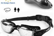 Swimming Goggles Adult Mens Children - Mirror Swim Goggles Anti Fog with UV Protection No Leaking with Nose Clip and Earplugs, Designed for Mens Womens Kids