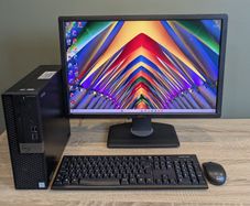 Dell Optiplex 5070 SFF PC Intel i5 8th Gen 24" IPS LCD Win 11 & Office 2024 Pro, 1TB, WiFi