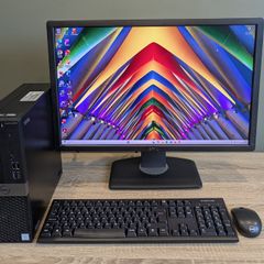 Dell Optiplex 5070 SFF PC Intel i5 8th Gen 24" IPS LCD Win 11 & Office 2024 Pro, 1TB, WiFi