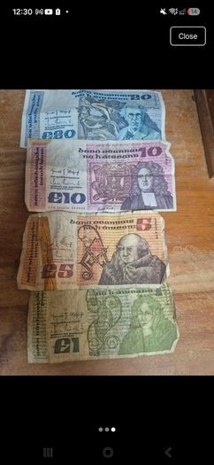 old irish bank nots job lot