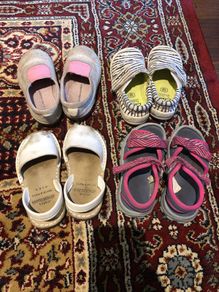 girls shoes and sandals (bundle of four)