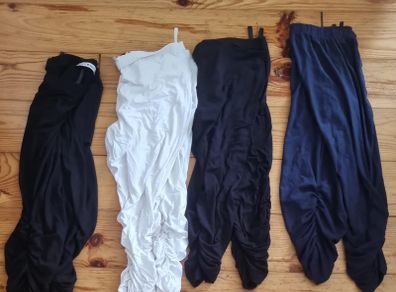 Bundle of 4 MAT cropped leggings with ruched detail below knee sz 18/20