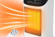 1800W Electric Heater, Portable Ceramic Space Heater with ECO Mode, Small Energy Efficient Room Heater 70Oscillation, Remote Control, Quiet Fan Heater, Overheat &amp; Tipping Protection