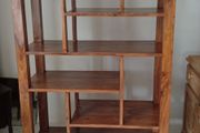 Solid Wood Bookcase / Room Divider with Dual-Sided Drawers