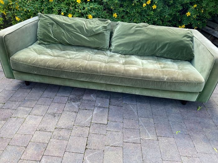 Green sofa