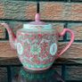 Chinese Famille Rose Longevity, Porcelain Tea Pot Image 2