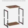 Set of 2 Side Tables, 2-Tier Sofa Side Tables, Bedside Tables with Steel Frames, for Living Room, Bedroom, Home Office, Industrial Style, Rustic Brown and Black Image 7