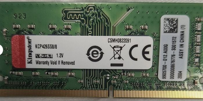 Kingston Kcp426ss8/8 8gb 2666mhz Ddr4 Laptop So-dimm Ram