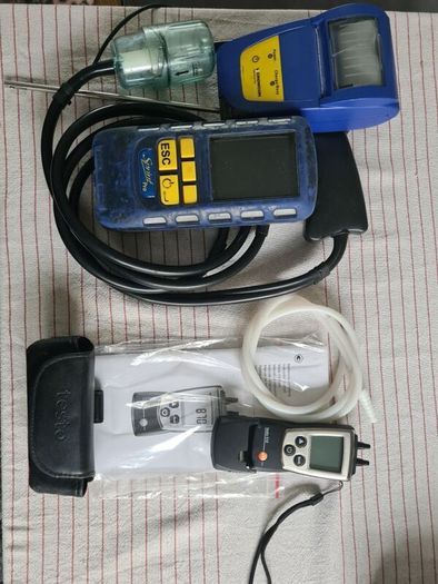 Gas analyser, printer & digital manometer