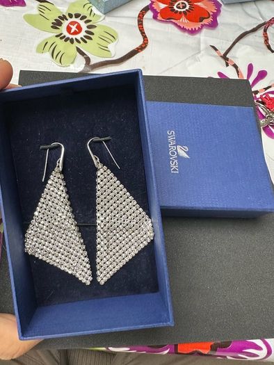 Swarovski Crystal Mesh Drop Earrings
