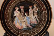 Vintage Olympia Greek Ceramic Wall Plate - 24K Gold Trim - Mint Condition (20cm)