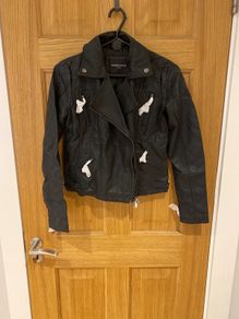 Vegan black leather jacket