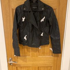 Vegan black leather jacket