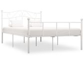 Bed Frame White Metal 140x200 cm