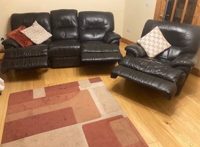 3 plus 1 leather recliner chairs