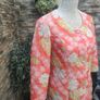 Vintage 50s 60s 70s peach floral Housecoat Image 4
