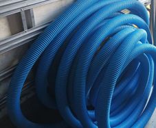 Coil of 3" ducting pipe