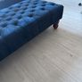 Chesterfield style Royal blue velvet pouffe Image 3