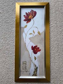 Large Tomasyn de Winter, floral print in glass frame