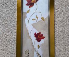 Large Tomasyn de Winter, floral print in glass frame