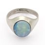 1950s Vintage 925 Sterling Silver & Natural Australian Crystal Opal Ring - Not a doublet Image 3
