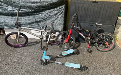2 Bmx and 1 Swing Scooter
