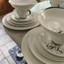 Royal Doulton Dinner "Bamboo 6446" - Set for 4 Made in England 1970 Includig Greavy boot and dish. Image 3